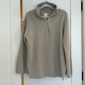 H&M knit quarter zip
